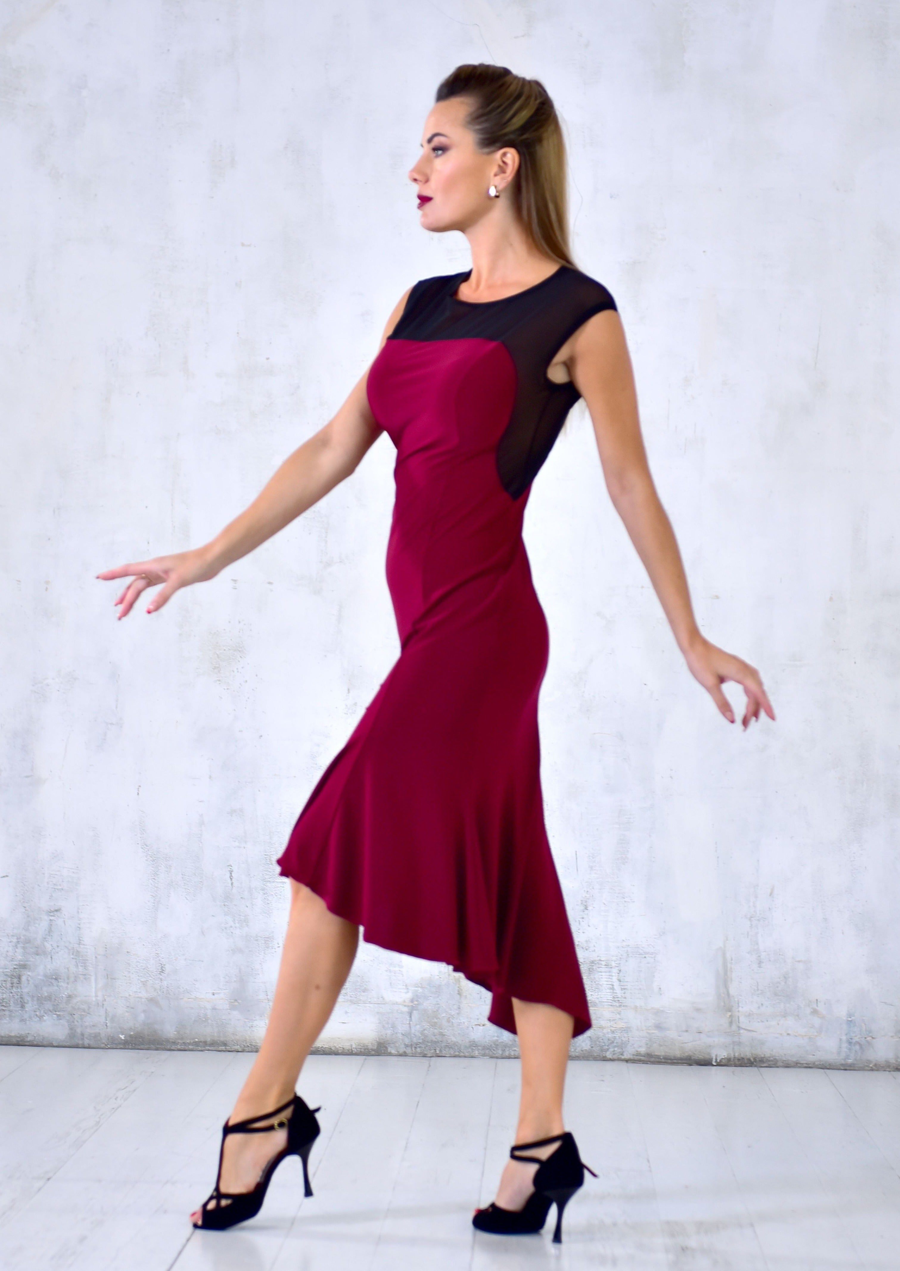 Tangokleid Olga SM8051 Stahlgrau (258)