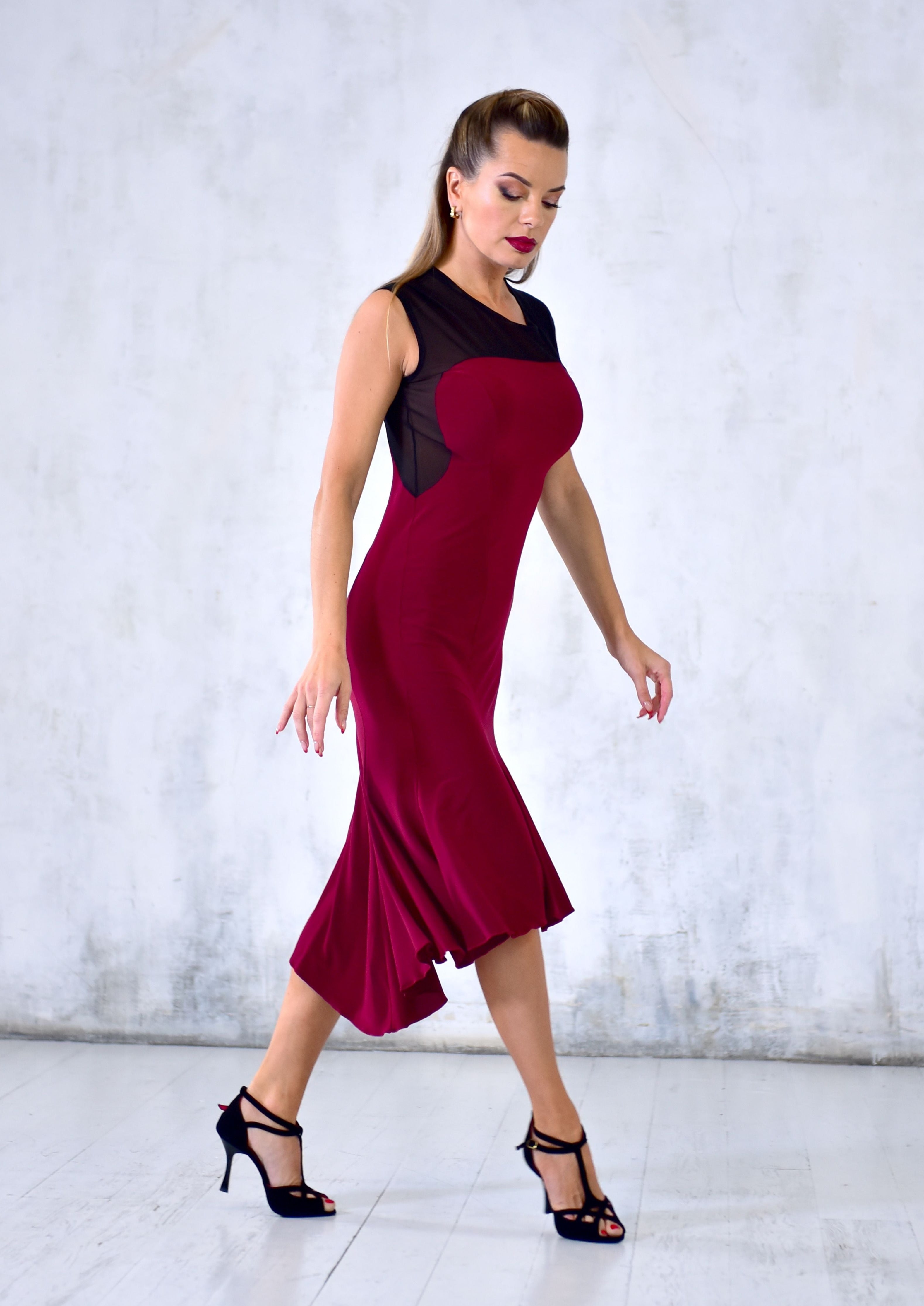 Tangokleid Olga SM8051 Stahlgrau (258)