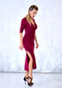 tango dress in dark red color