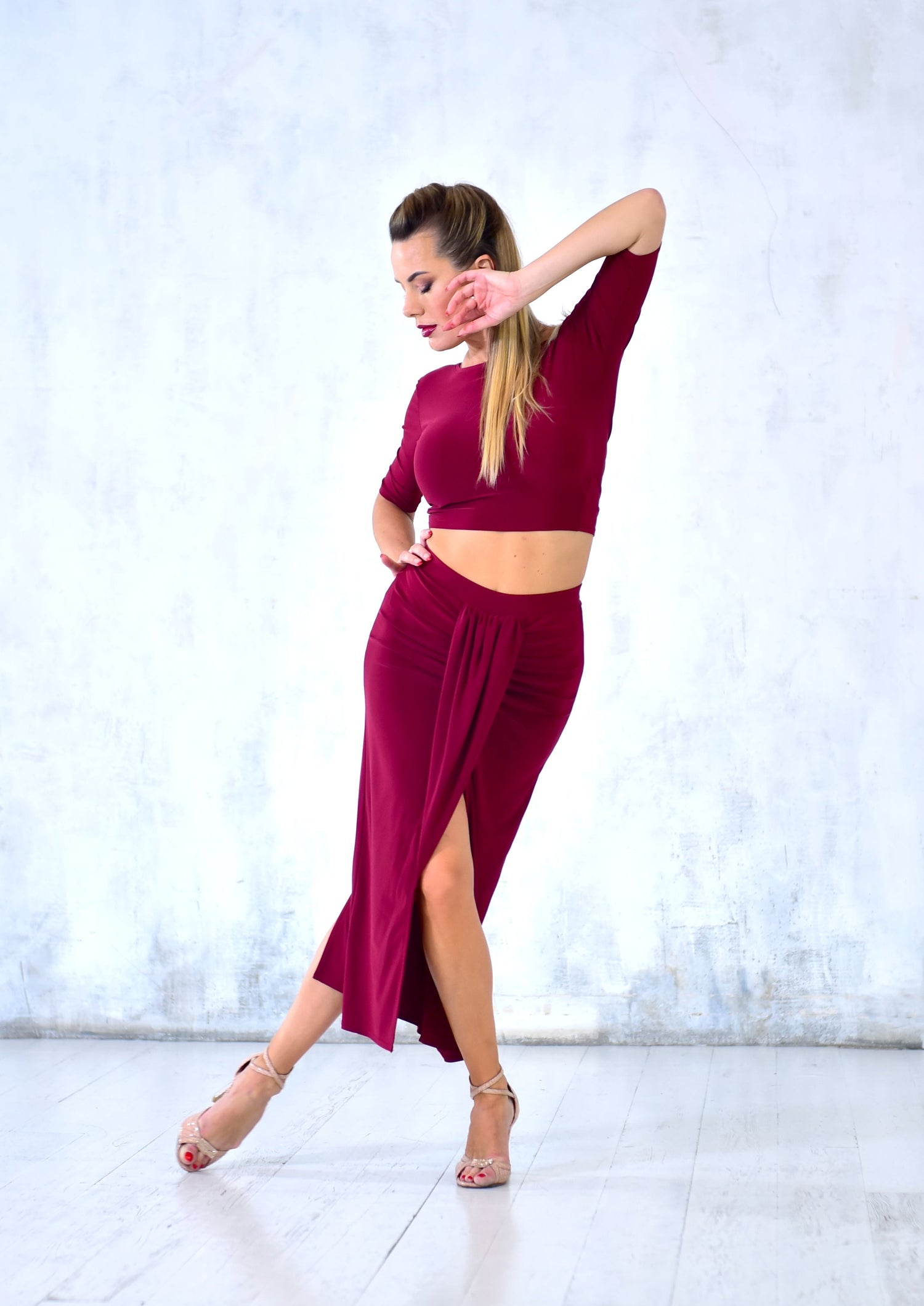 bordeaux tango skirt