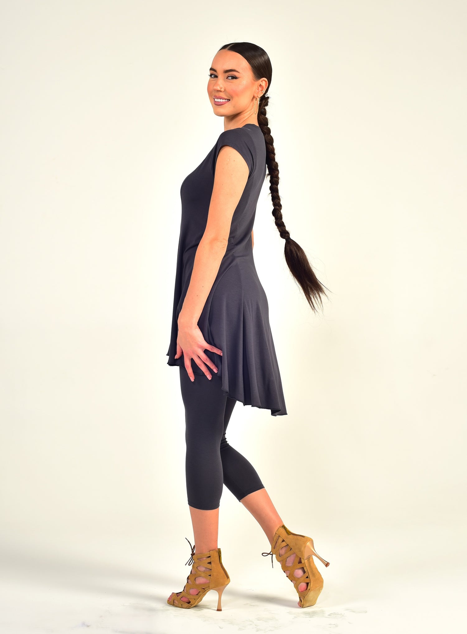 Dance Tunic Dress Kira SM6015 Ocean blue (133)