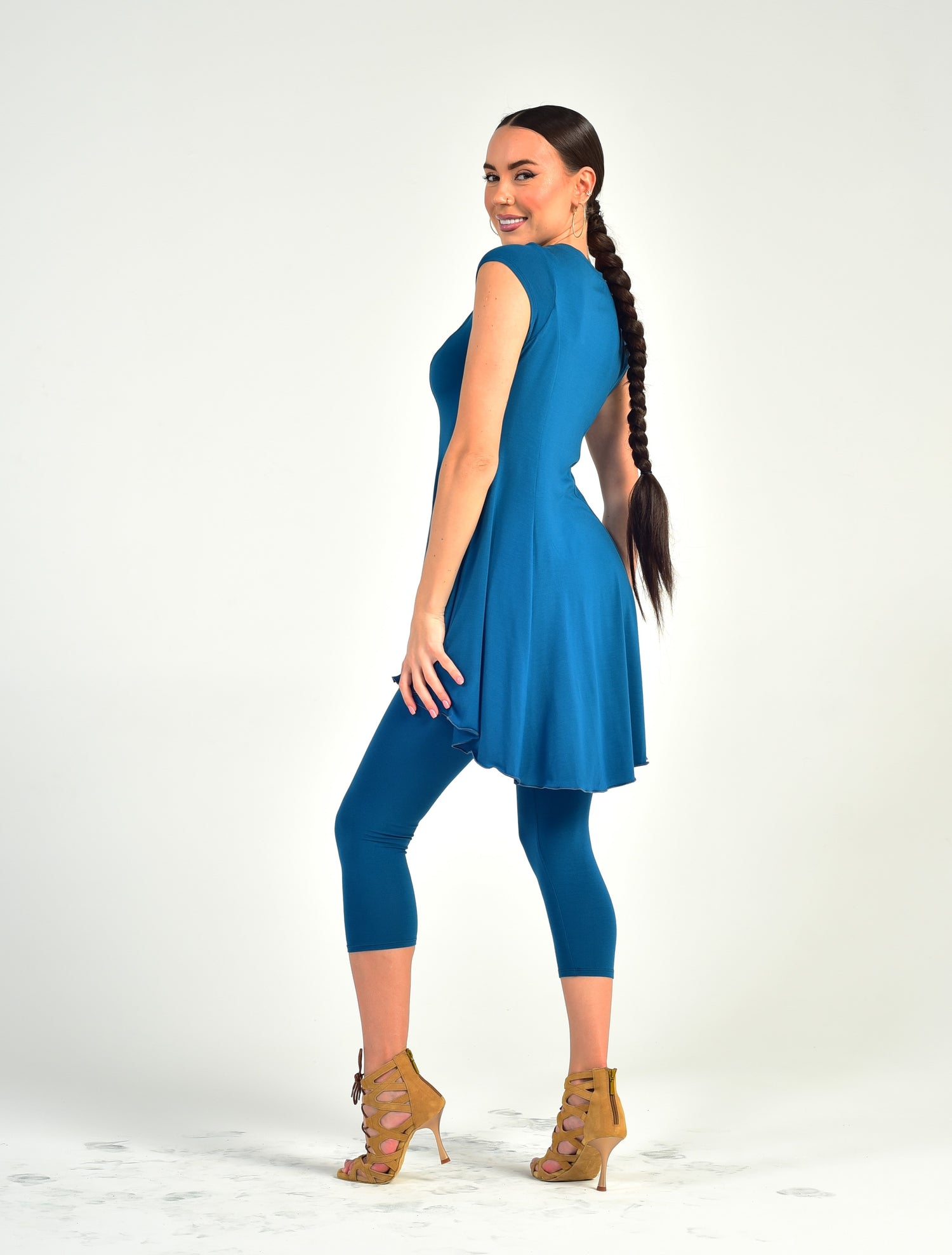 Dance Tunic Dress Kira SM6015 Ocean blue (133)
