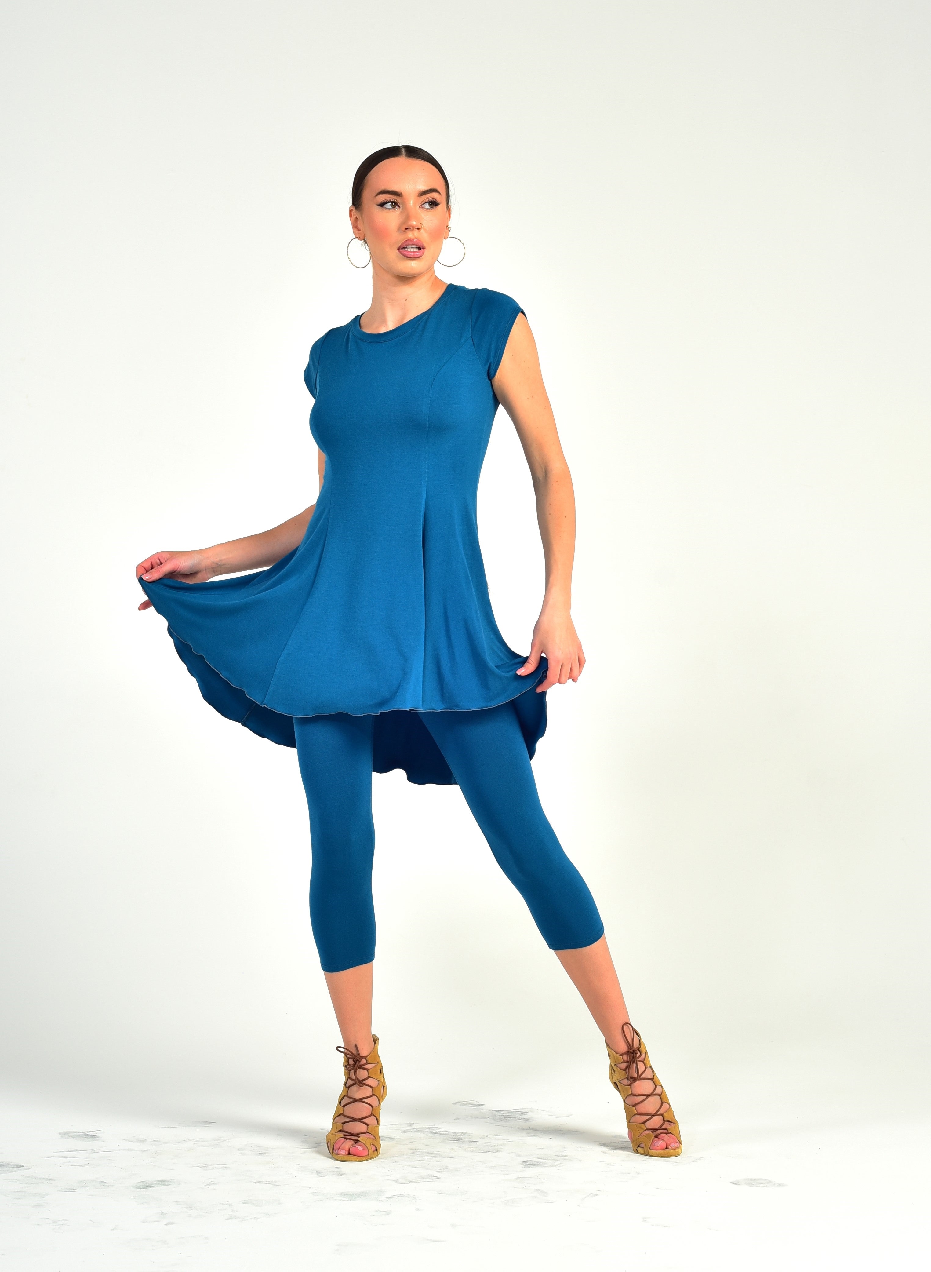Tanz-Tunikakleid Kira SM6015 Ozeanblau (133)