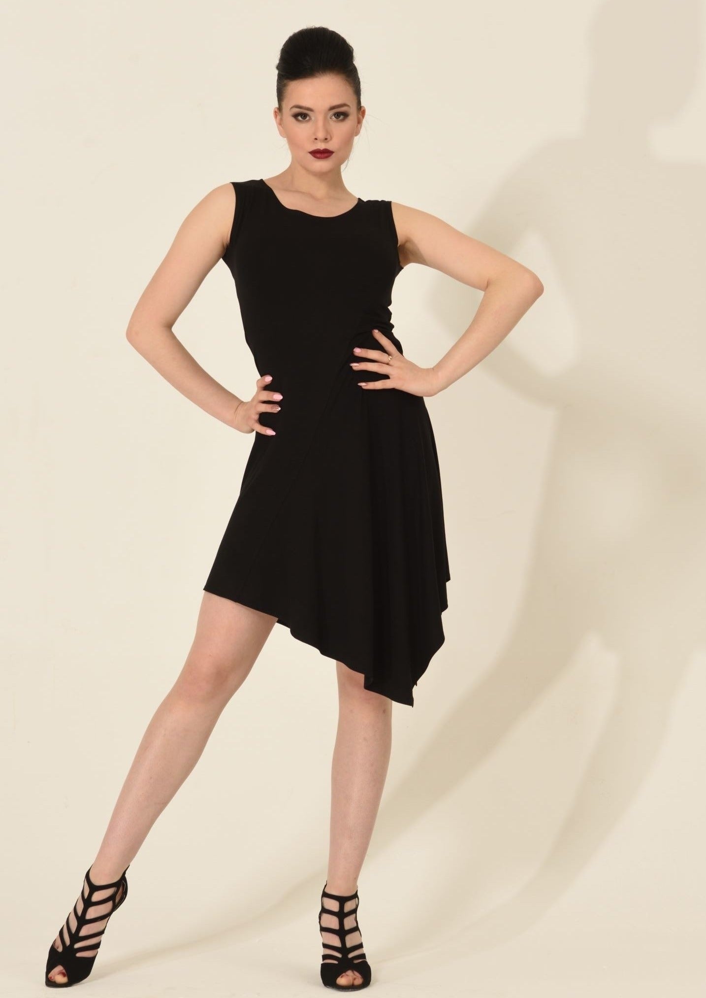 Dance Dress Stasy SM8008 Jet black (037) – danceeverywear Dance Dress Stasy SM8008 Jet black (037) – danceeverywear