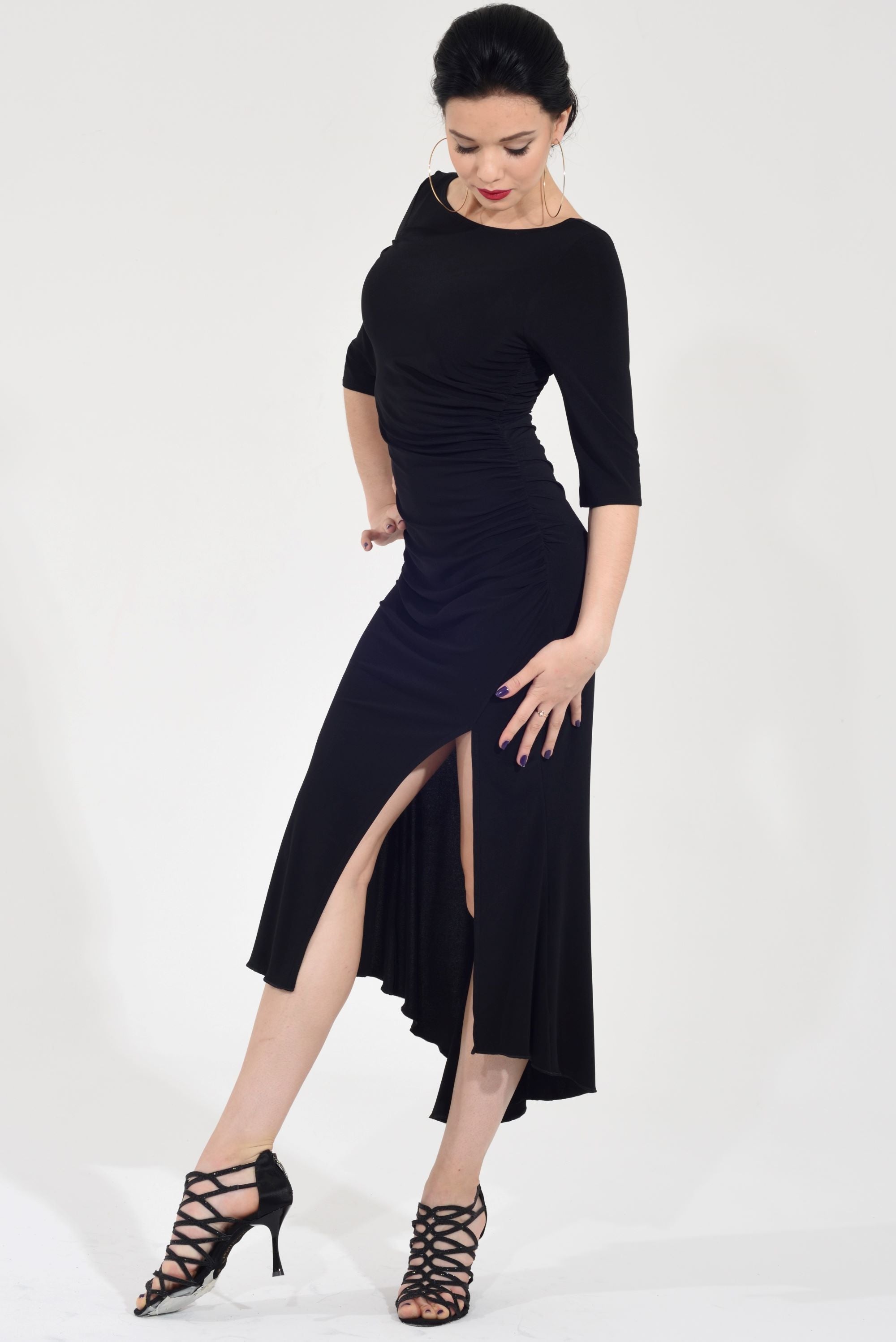Tangokleid Joanna SM8003 Tiefschwarz (037)
