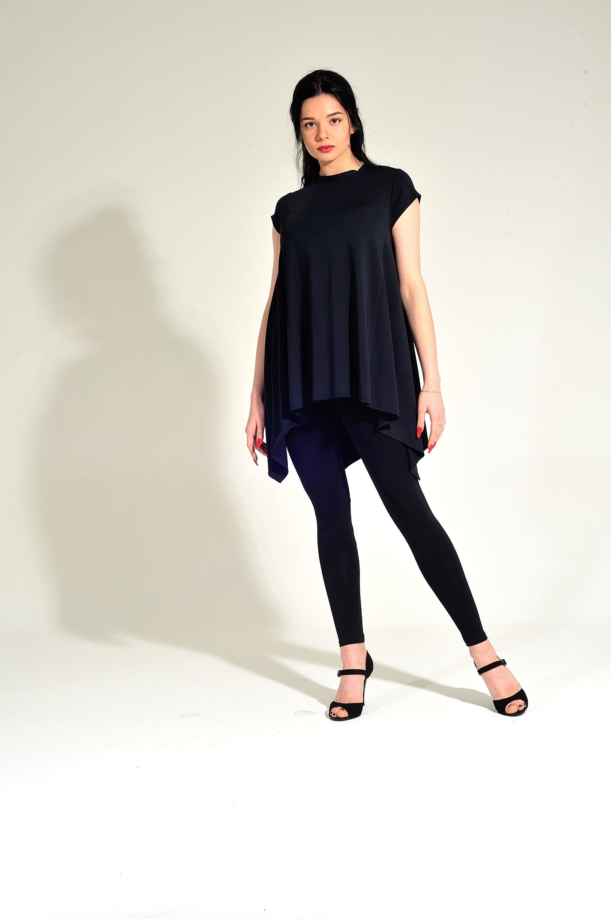 Tanz-Tunika-Kleid Zoe SM6011 Anthrazitgrau (172)