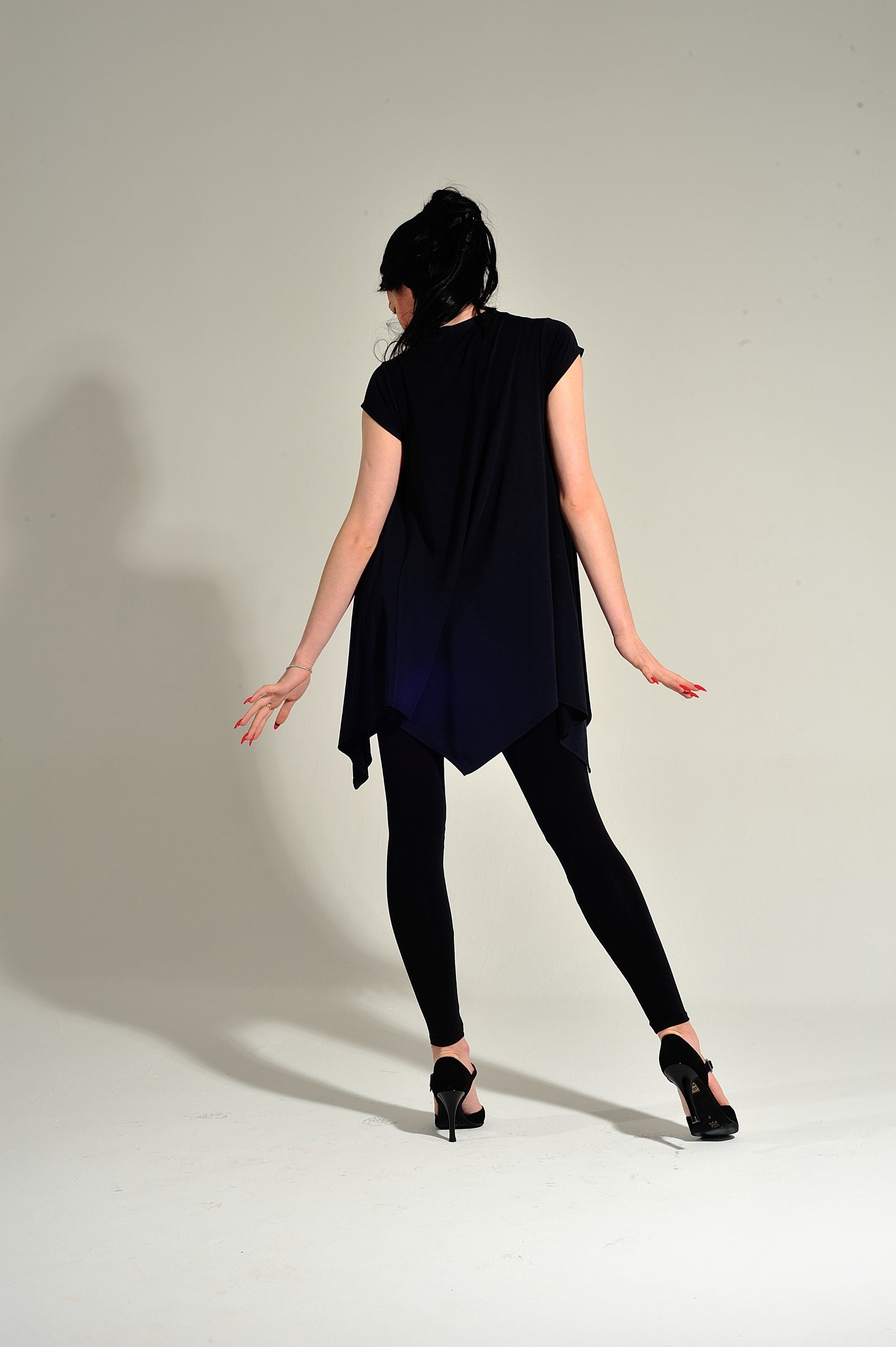 Tanz-Tunika-Kleid Zoe SM6011 Anthrazitgrau (172)