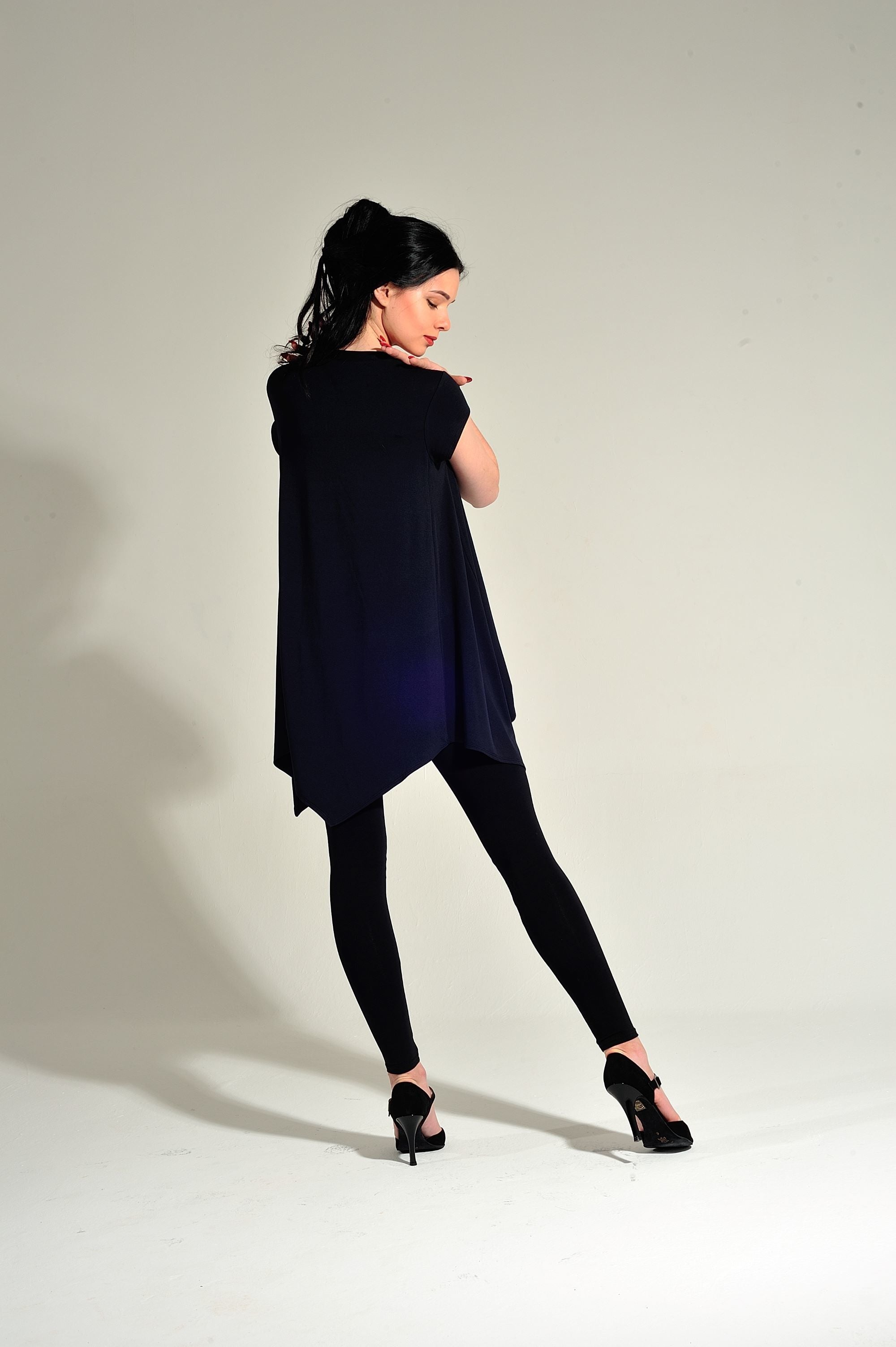 Tanz-Tunika-Kleid Zoe SM6011 Anthrazitgrau (172)