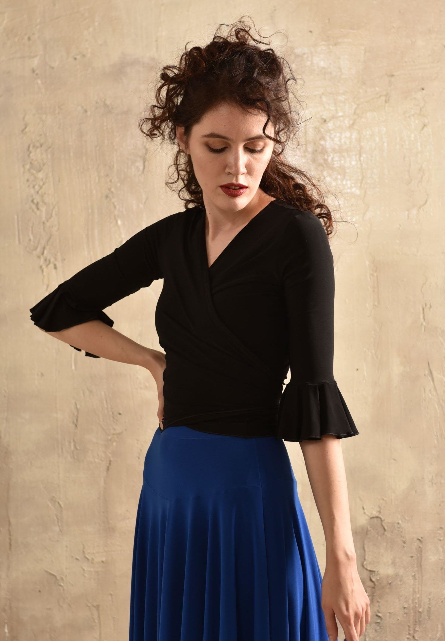 Tanzoberteil Gitana SM6016 Tiefschwarz (037)