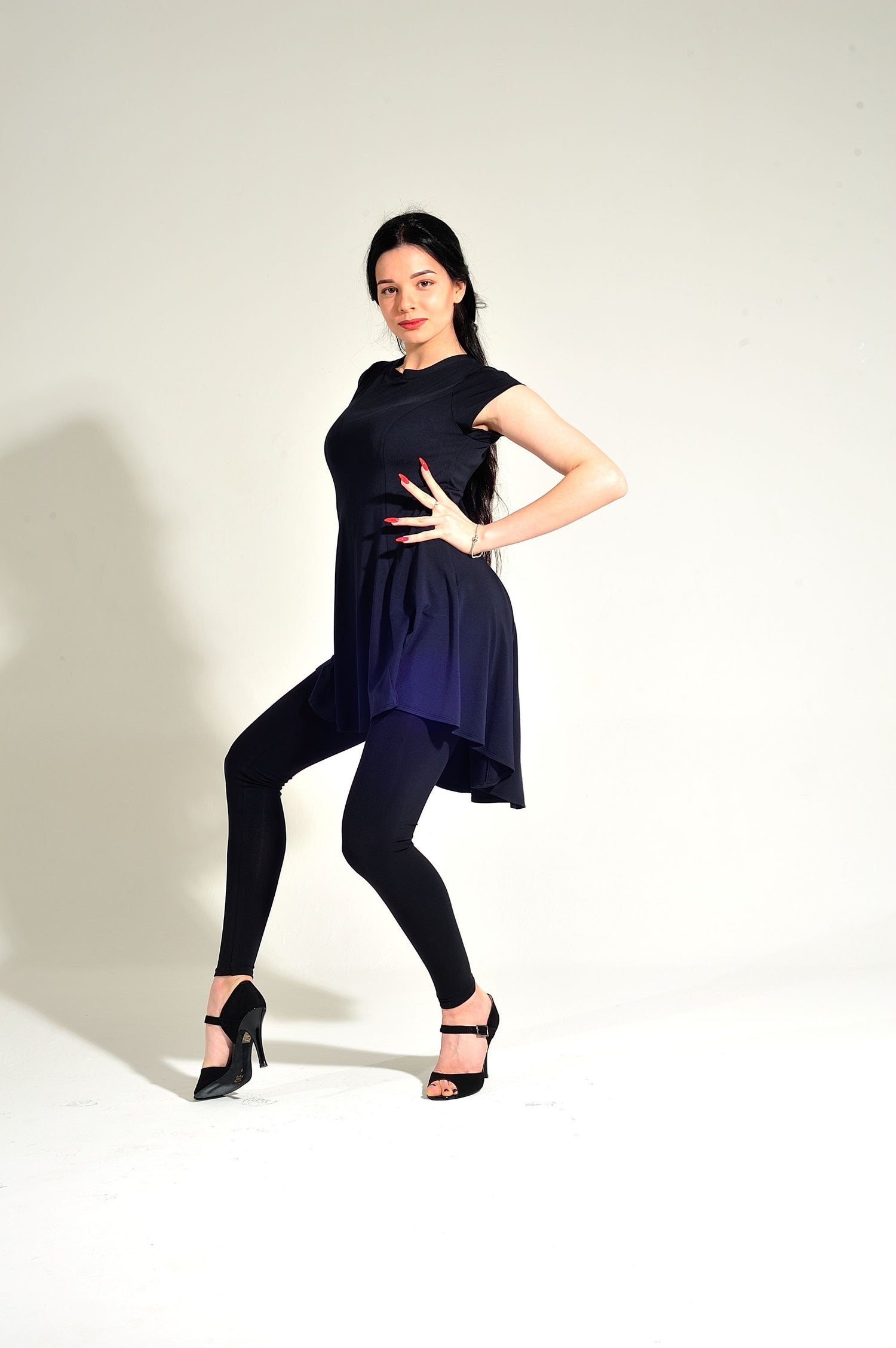 Dance Tunic Dress Kira SM6015 Ocean blue (133)