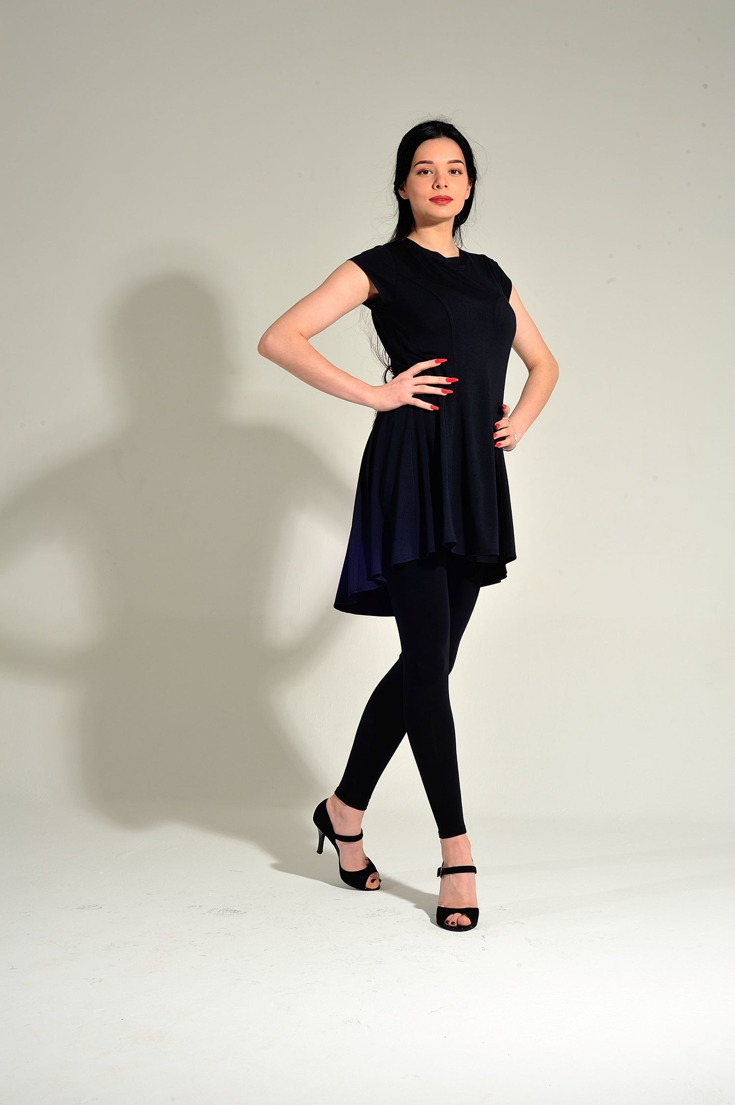 Dance Tunic Dress Kira SM6015 Ocean blue (133)