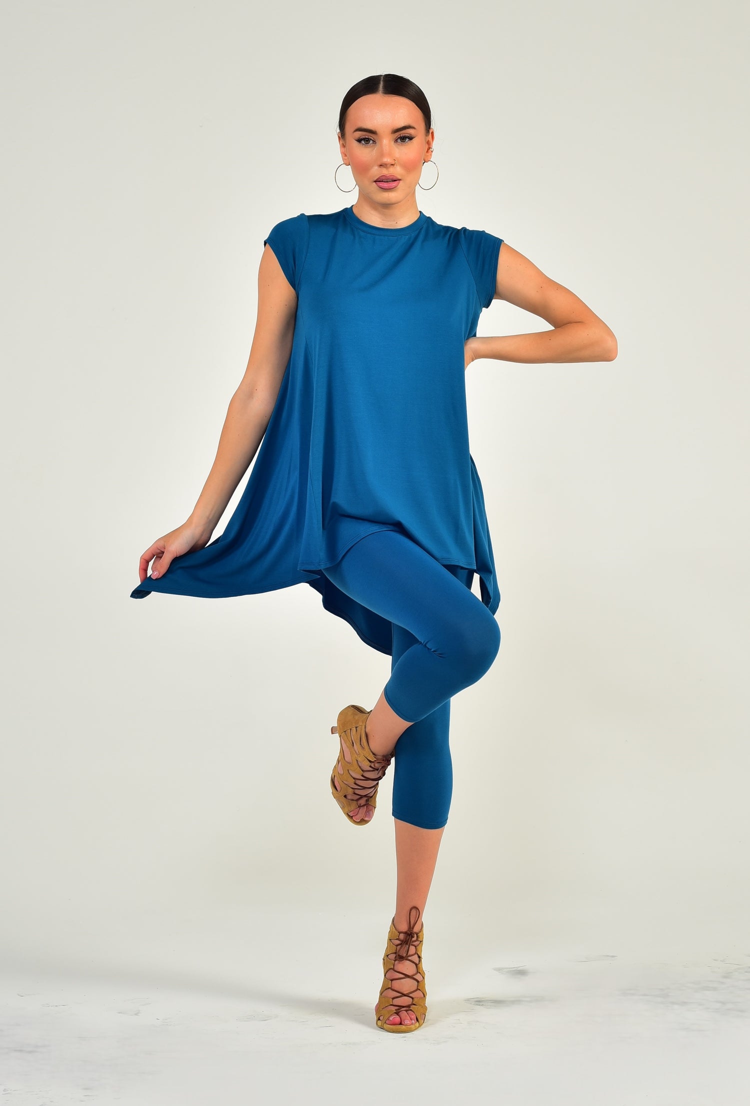 Tanz-Tunika-Kleid Zoe SM6011 Tiefschwarz (037)