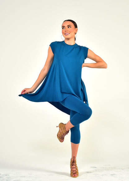 Tanz-Tunika-Kleid Zoe SM6011 Tiefschwarz (037)