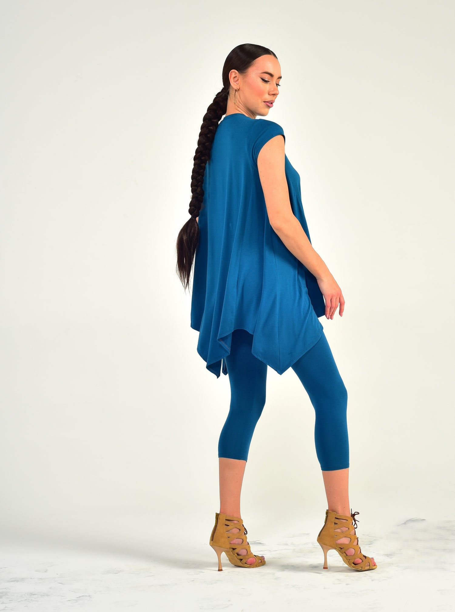 Tanz-Tunika-Kleid Zoe SM6011 Tiefschwarz (037)
