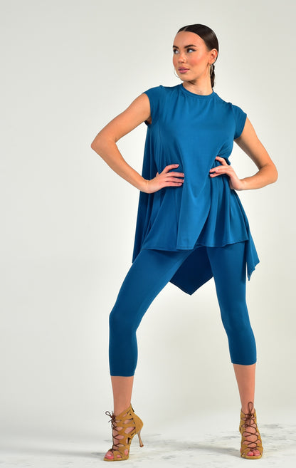 Tanz-Tunika-Kleid Zoe SM6011 Tiefschwarz (037)