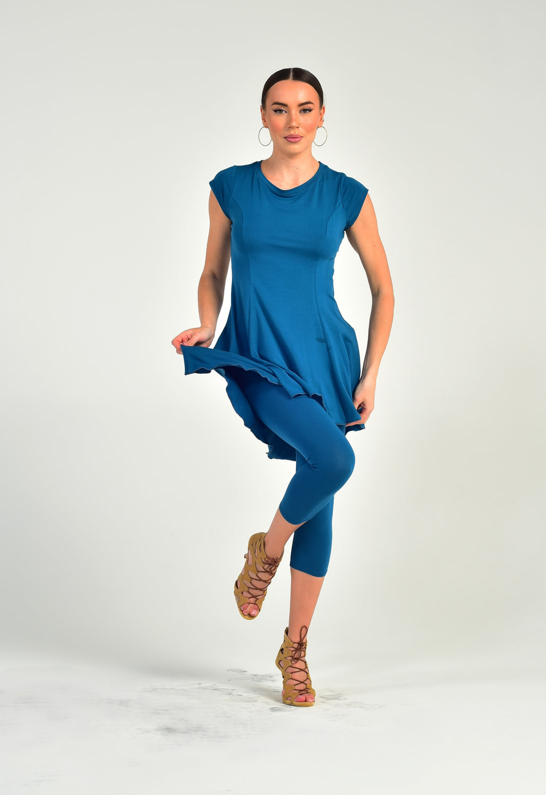 Tanz-Tunikakleid Kira SM6015 Ozeanblau (133)